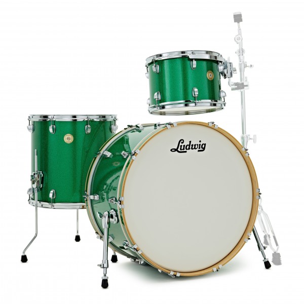 Ludwig Continental 24'' 3pc Shell Pack, Green Sparkle