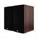 ELAC Debut B5.2 Bookshelf Speaker (Pair), Walnut Vinyl - angled with grille