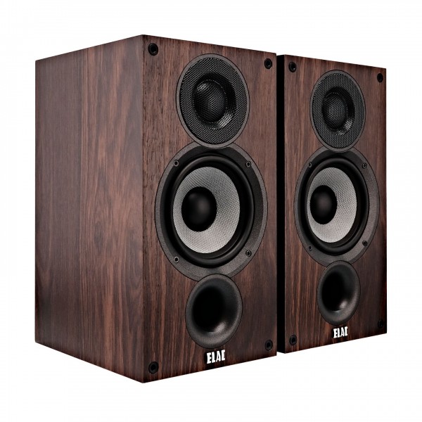 ELAC Debut B5.2 Bookshelf Speaker (Pair), Walnut Vinyl