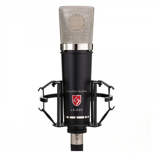 Lauten Audio LA-220 MK2 Large Diaphragm FET Microphone - Front with Mount