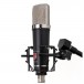 LA-220 V2 Large Diaphramg FET Studio Microphone - Angled with Mount