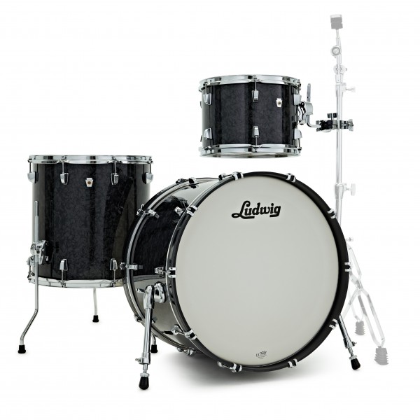 Ludwig Neusonic 22'' Fab 3pc Shell Pack, Ebony Pearl