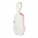 Gewa Polycarbonate Cello Case, White and Orange - side