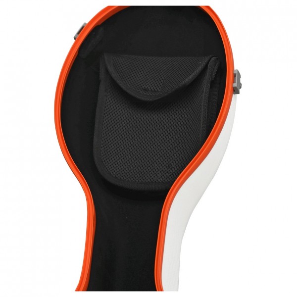 Gewa Polycarbonate Cello Case, White and Orange