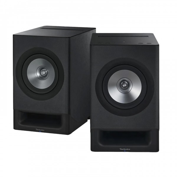 Technics SC-CX700B-H Active Speakers (Pair), Black Front View