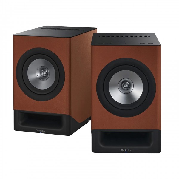 Technics SC-CX700B-H Active Speakers (Pair), Terracotta Front View