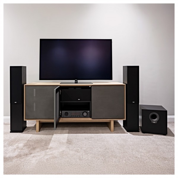 ELAC Debut F5.2 Floorstanding Speakers (Pair), Black Ash at