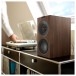 KEF Q Concerto Meta Bookshelf Speakers (Pair), Walnut - Lifestyle image