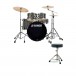 Sonor AQX 22'' 5pc Drum Kit mit Hardware und kostenlosem Drummer-Sitz, schwarz Midnight Sparkle