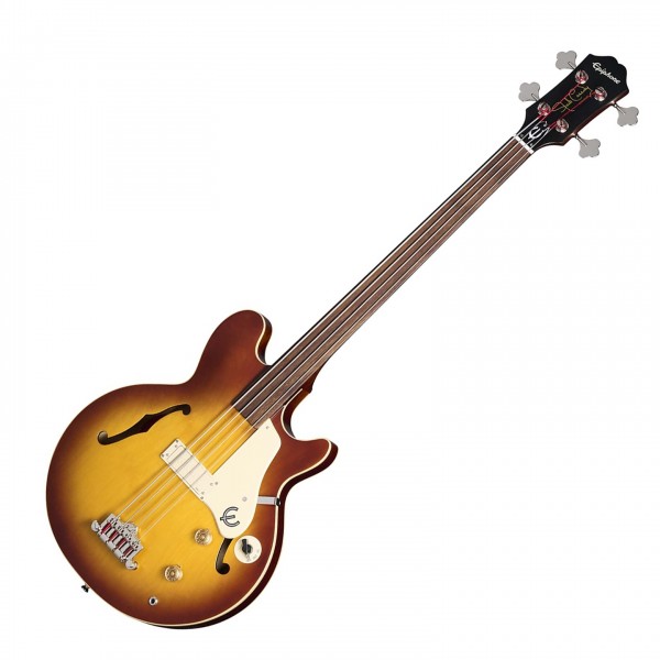 Epiphone Jack Casady Fretless Bass, Aged Royal Tan - Front