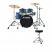 Sonor AQX 20'' 5er-Schlagzeug mit Hardware und kostenlosem Drummer-Sitz, blau Ocean Sparkle