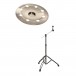 Stagg Sensa 16'' Orbis China Cymbal & Gear4music Boom Arm Stand, Black