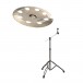 Stagg Sensa 18'' Orbis China Cymbal & Gear4music Boom Arm Stand, Black