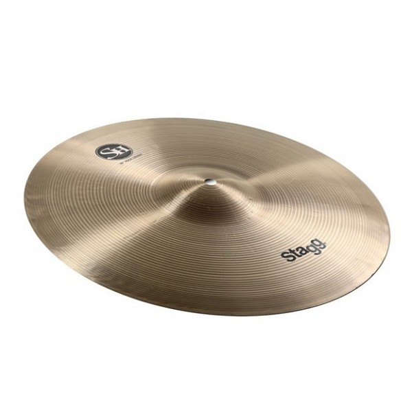 Stagg 16" SH Rock Crash Cymbal & Gear4music Boom Arm Stand, Black