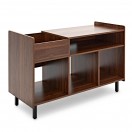 AVCOM Mueble para Coleccionistas de Vinilos, Walnut