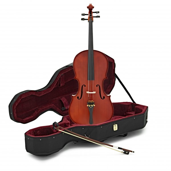 Student Plus 1/4 Size Cello with Case by Gear4music