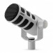 Rode Podmic Dynamic Podcasting Microphone, White - Angled