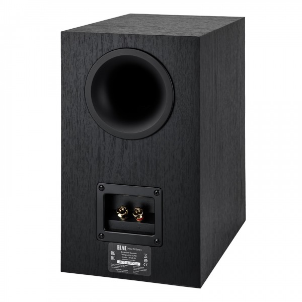 ELAC Debut 3.0 B6.3 Bookshelf Speaker, Black - Rear View