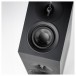 ELAC Debut 3.0 A4.3 Atmos Speaker, Black on top of ELAC Debut 3.0 F6.3 Floorstanding Speaker