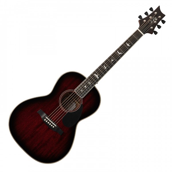 PRS SE P20E Parlour Electro-Acoustic, Fire Red Burst - Front