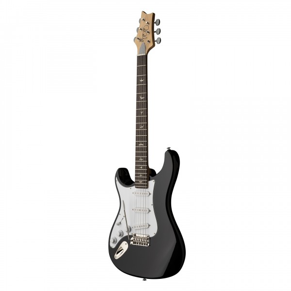 PRS SE Silver Sky Left Handed RW, Piano Black - Angled