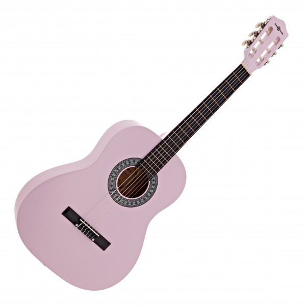 3/4 Classical Guitar, Pink, by Gear4music