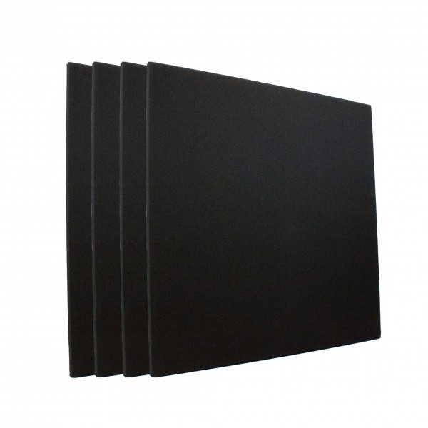 StudioPANEL Acoustic Panels 600mm x 600mm, Black x 4