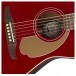 Fender Malibu Player Electro Acoustic, Candy Apple Red - soundhole