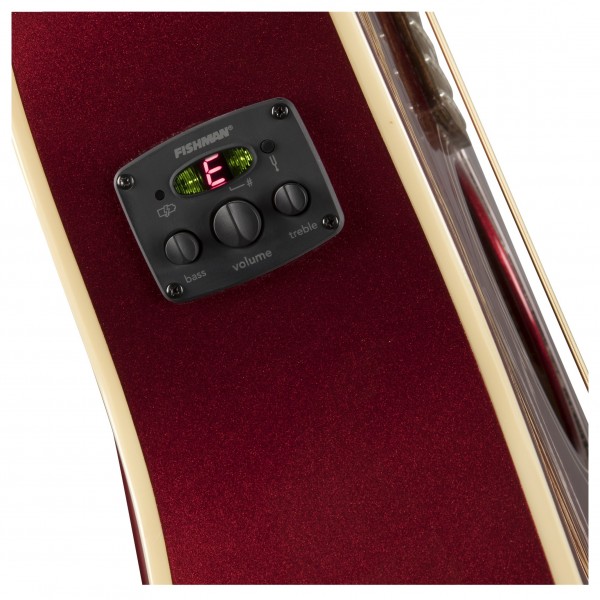 Fender Malibu Player Electro Acoustic, Candy Apple Red - fishman