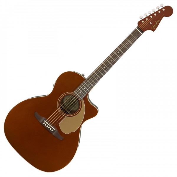 Fender Newporter Player Electro Acoustic, Rustic Copper Front View