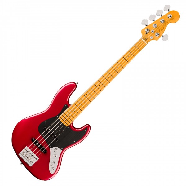 Fender American Ultra II Jazz Bass V MN, Sinister Red - Front