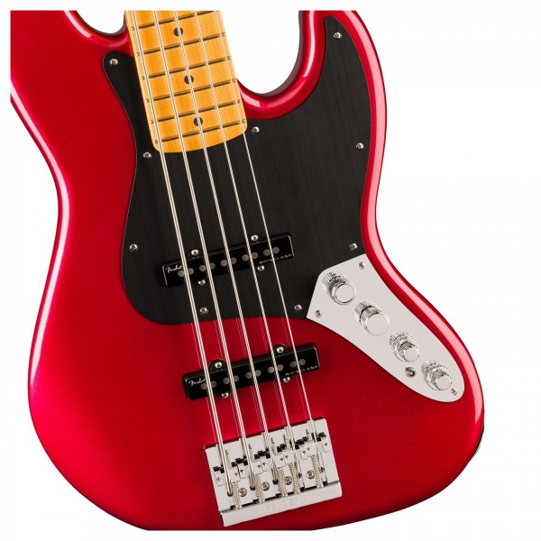 Fender American Ultra II Jazz Bass V MN, Sinister Red at Gear4music