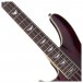 Left Handed Schecter Omen Extreme-4 Bass Guitar, Black Cherry