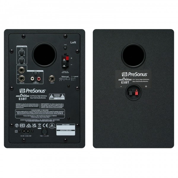 PreSonus Eris E5 BT Active Studio Monitors with Bluetooth - Back