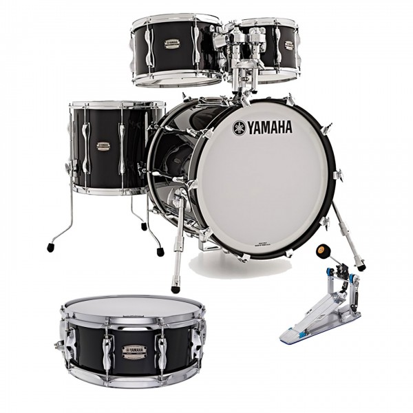 Yamaha Recording Custom 20" 5pc Shell Pack, Solid Black w/Free FP9