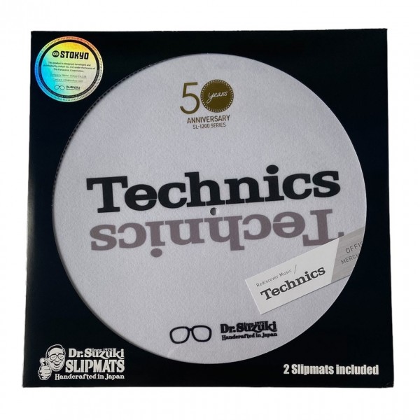 Dr Suzuki Meets Technics Mix Edition Slipmats - 50th Anniversary, White - Main