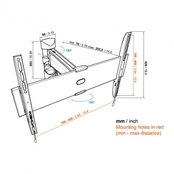 Vogels BASE 25M Turn TV (32-55") Wall Bracket