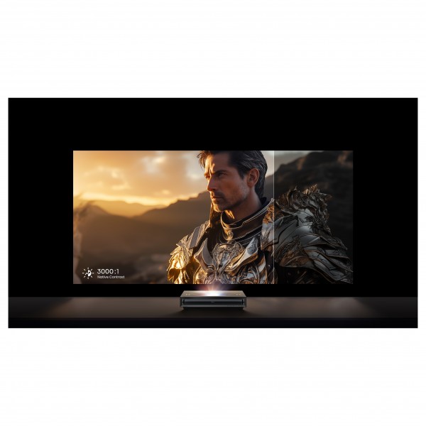 Hisense PX3 PRO 4k Laser Cinema TriChroma Projector, Grey - contrast