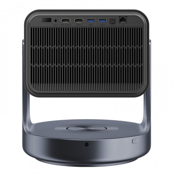 Hisense C2TUK Ultra 4k Trichroma Smart Mini Projector, Gun Metal Grey - rear
