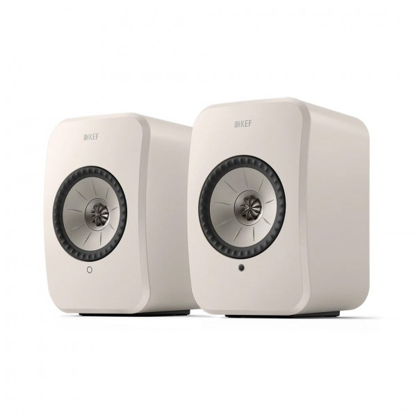 KEF LSX II LT Wireless Hi-Fi Speaker System (Pair), Stone White