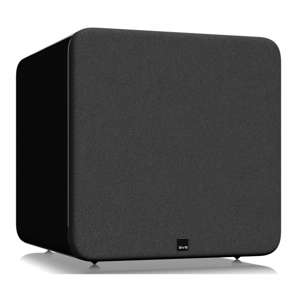 SVS SB17 Ultra R| Evolution Subwoofer Speaker, Piano Gloss Black - front angle grille 
