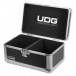 UDG Ultimate 7-inch Vinyl Record Case, Silver - Angled Open