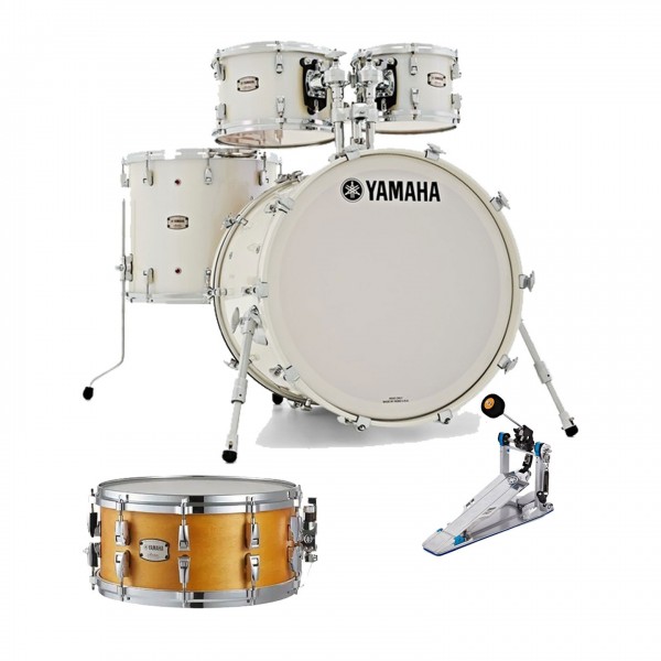 Yamaha Absolute Maple Hybrid 22" 5pc Shell Pack, Polar White w/Free FP9