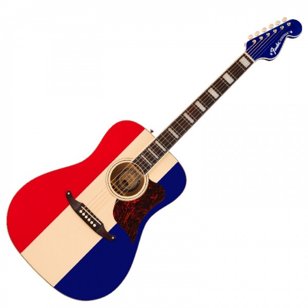 Fender Buck Owens Kingman with Case, Red White and Blue - main