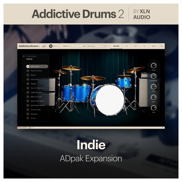 XLN Addictive Drums 2: Indie ADpak