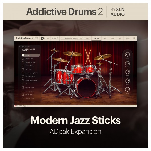 XLN Addictive Drums 2: Modern Jazz Sticks ADpak