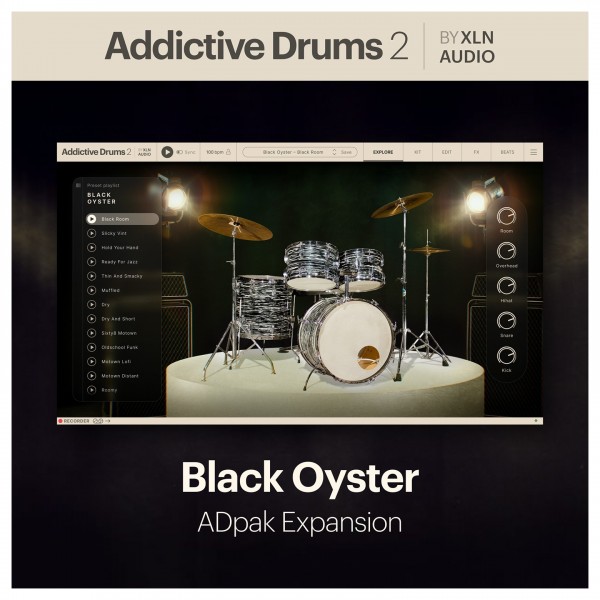 XLN Addictive Drums 2: Black Oyster ADpak