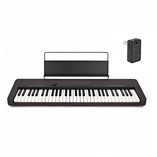 Casio CT-S1 Portable Keyboard with Bluetooth Dongle, Black