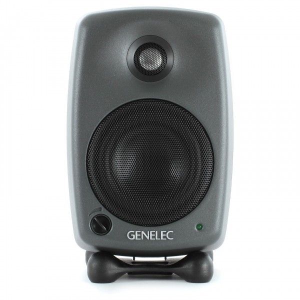 Genelec 8020C Bi-Amplified Studio Monitor, Dark Grey (Single) - Front