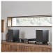 Ruark R-CD100 USB CD Player - Lifestyle image with Ruark R610 Music Console and Sabre-R Bookshelf Speakers